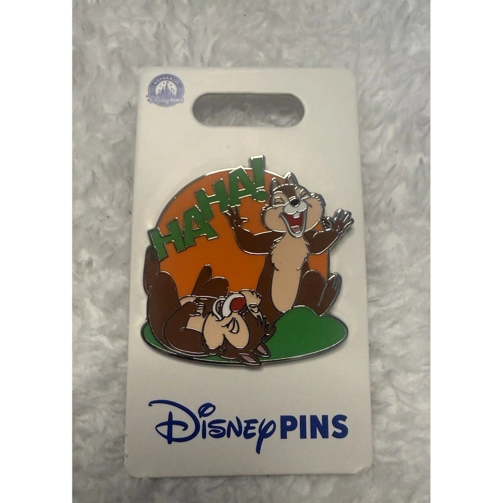 Disney Parks Chip and Dale Rolling Laughter HaHa pin OE New Chipmunks Tradable